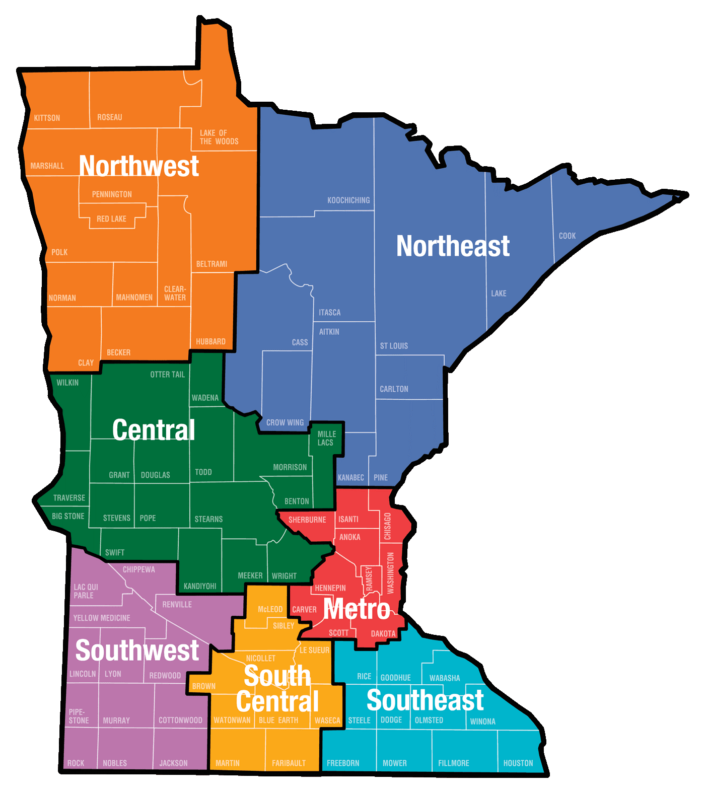 ECN Region Map